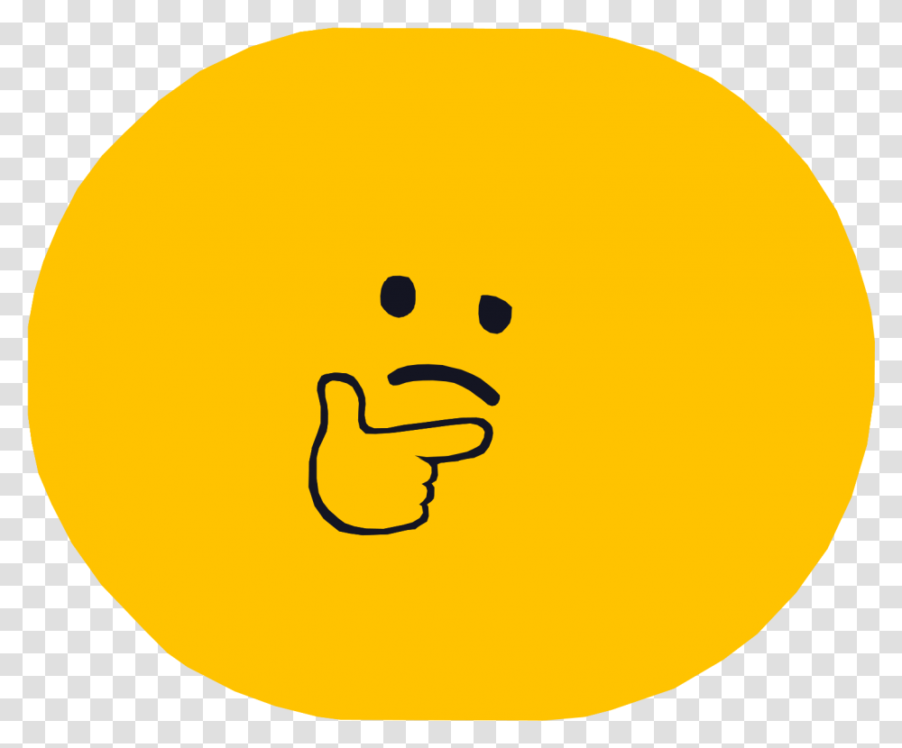 High Quality Giant Thinking Blob In A Text Bubble Circle Happy, Tennis Ball, Label, Leisure Activities, Pumpkin Transparent Png