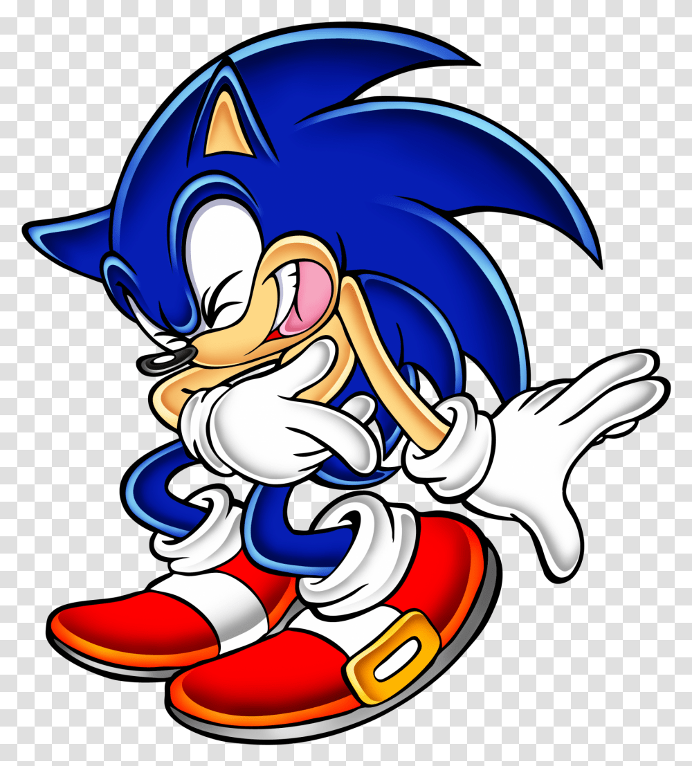 High Quality Sonic The Hedgehog Laughing Blank Meme Sonic Adventure 1 Artwork, Dragon, Helmet, Apparel Transparent Png