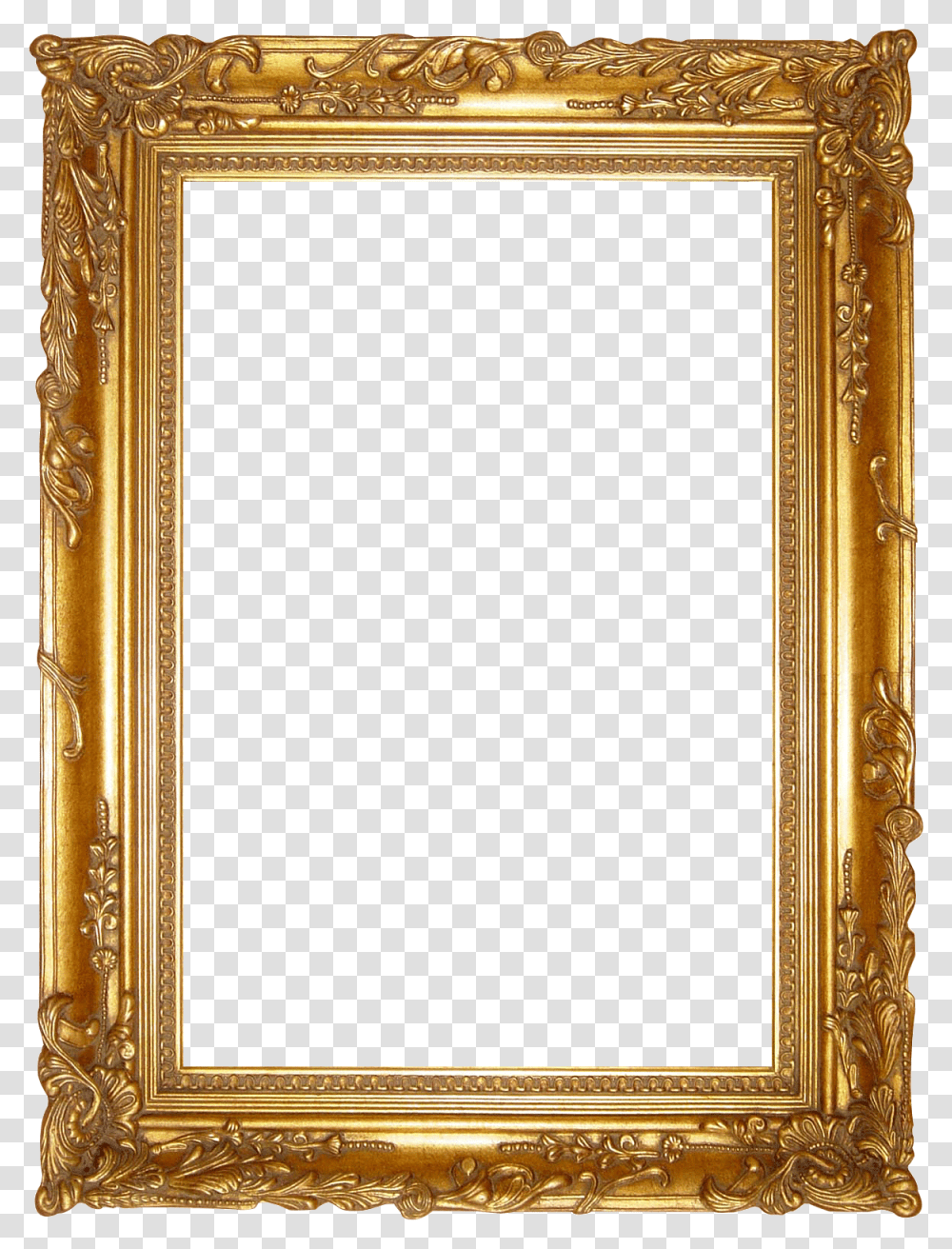 High Resolution Golden Frame, Mirror, Rug Transparent Png