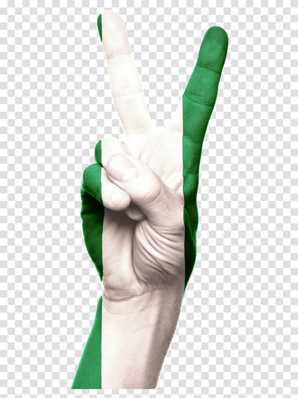 High Resolution Nigerian Flag, Hand, Finger, Person, Human Transparent Png