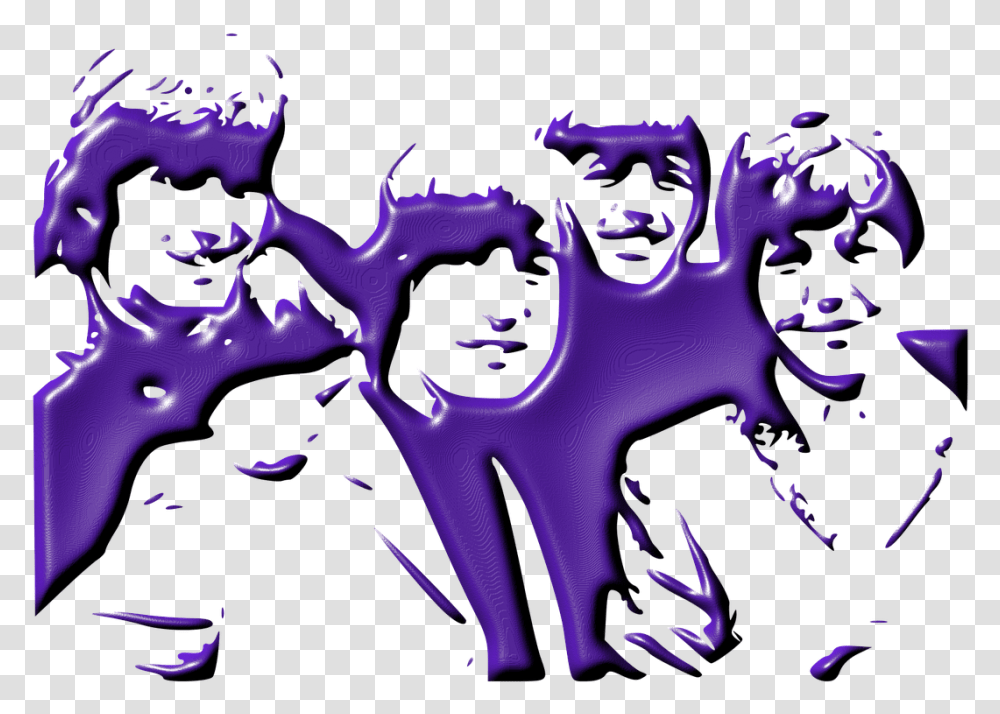 High Resolution The Beatles Famous, Ornament, Pattern, Fractal, Purple Transparent Png