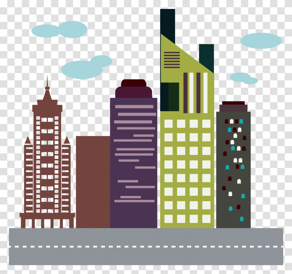 High Rise Building Cartoon, Urban, City, Metropolis, Architecture Transparent Png