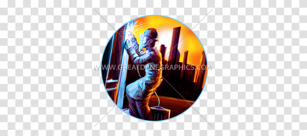 High Rise Welder Production Ready Artwork For T Shirt Printing, Person, Human, Astronaut, Helmet Transparent Png