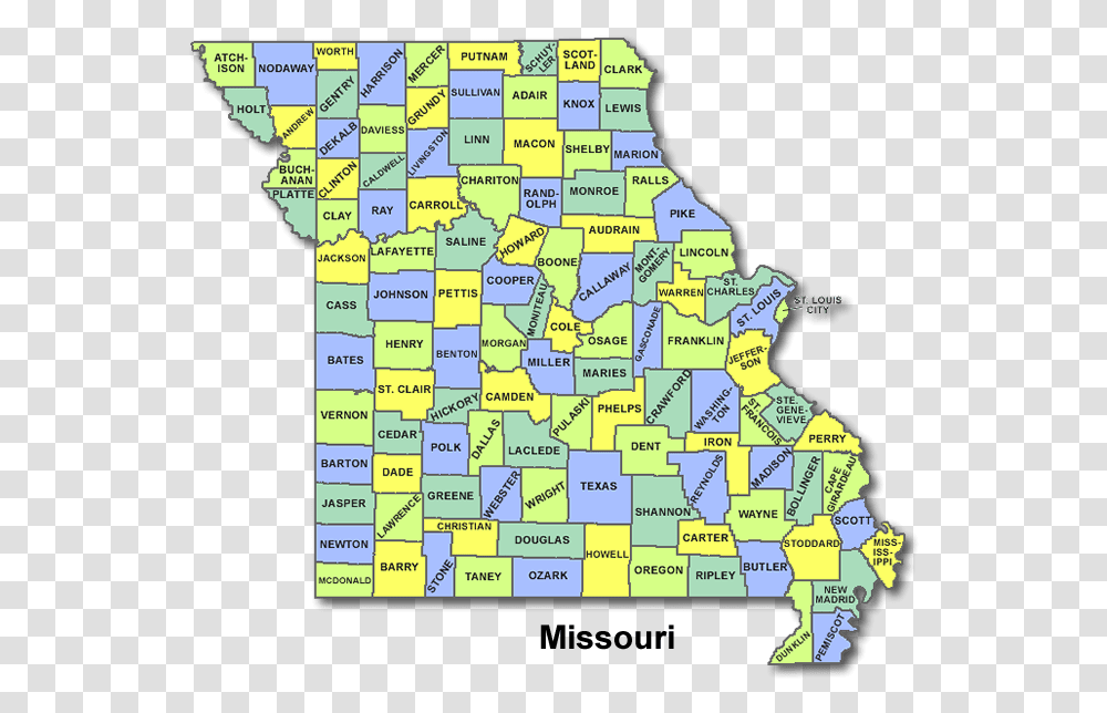High School Codes In Missouri Map Of Missouri Counties, Diagram, Plot, Atlas, Menu Transparent Png