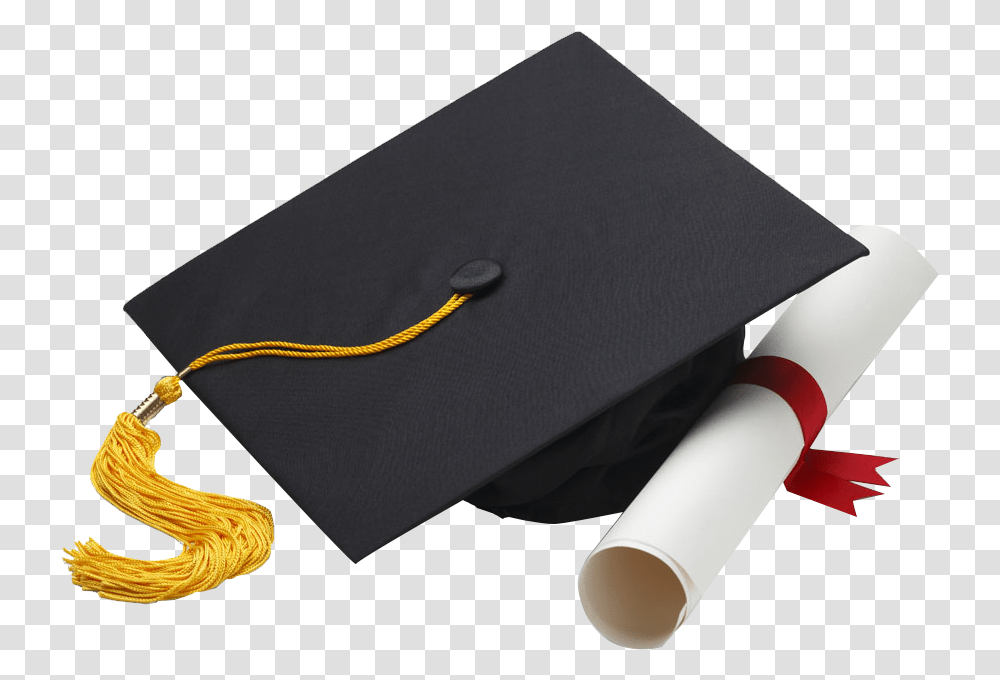 High School Diploma And Hat, Graduation, Document Transparent Png