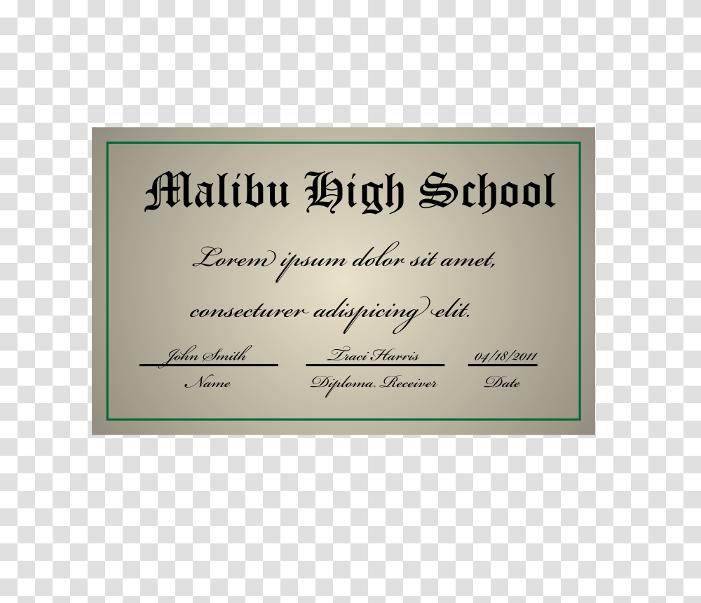High School Diploma, Education, Business Card, Paper Transparent Png