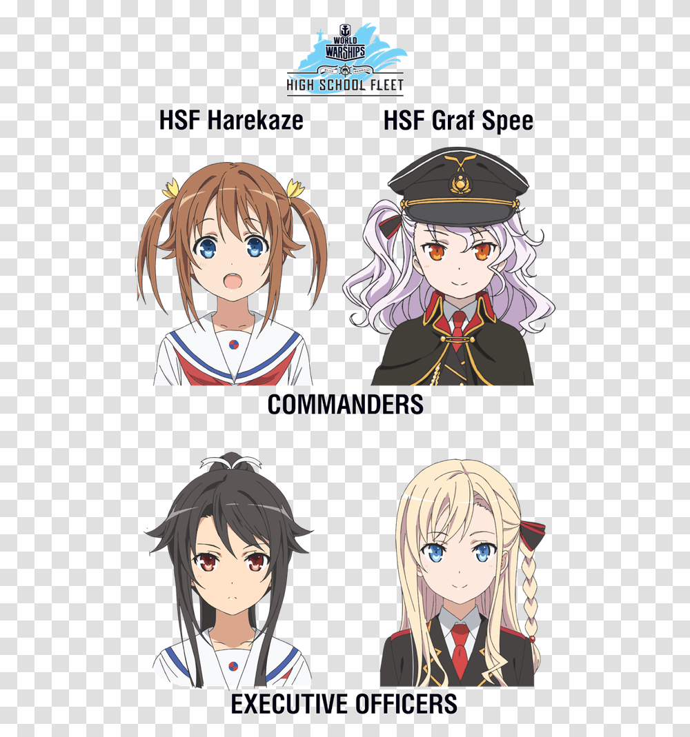 High School Fleet Dropping Anchor World Of Warships World Of Warships High School Fleet, Comics, Book, Manga, Person Transparent Png