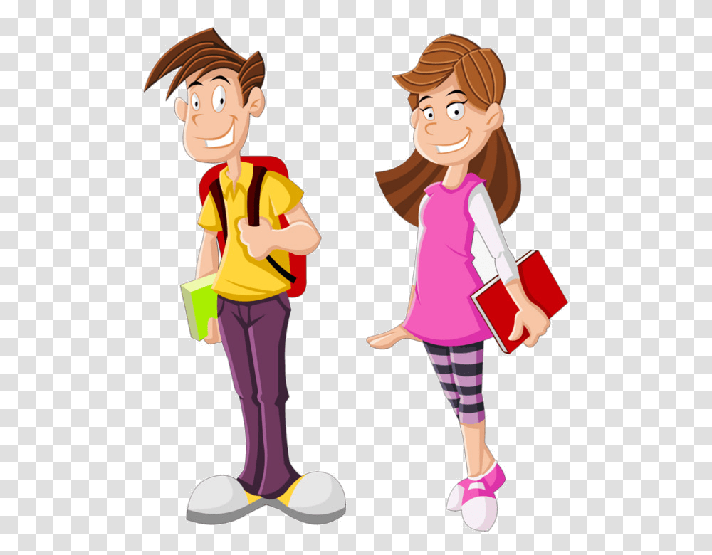 High School Modern Students Happy Bag Book Image And, Person, People, Girl, Female Transparent Png