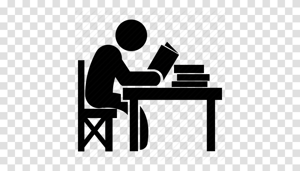 High School Students Studying, Piano, Furniture, Chair, Silhouette Transparent Png