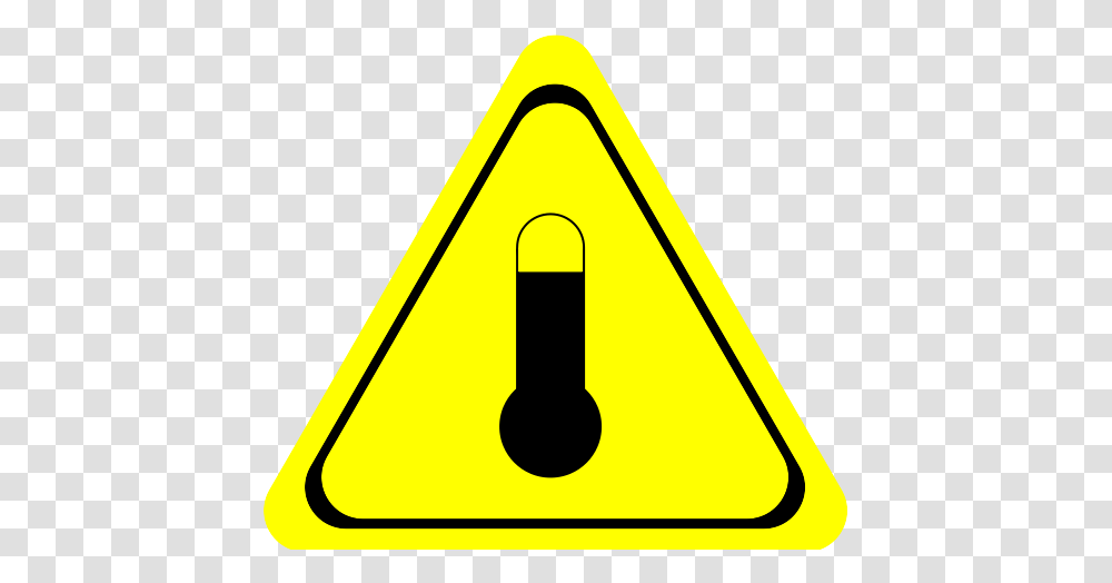 High Temperature Warning Symbol, Shovel, Tool, Road Sign, Triangle Transparent Png