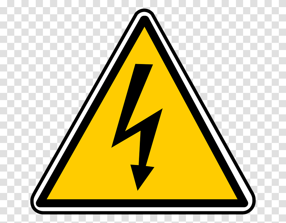High Voltage Sign Symbol Hazardous Dangerous Electric Clipart, Road Sign, Triangle Transparent Png