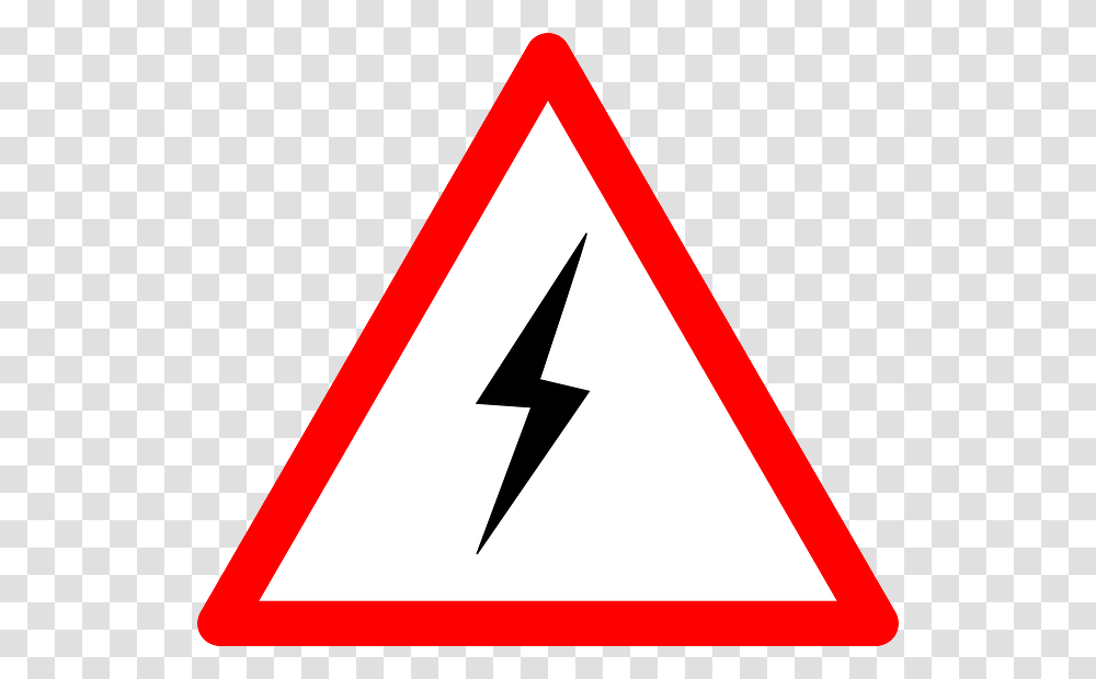 High Voltage, Sign, Road Sign, Triangle Transparent Png