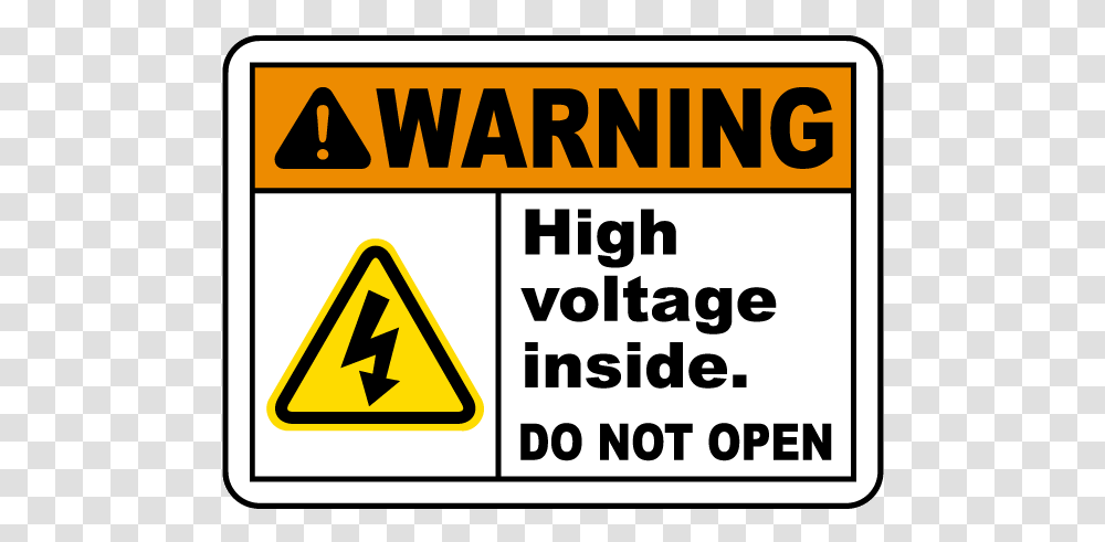 High Voltage, Sign, Road Sign Transparent Png