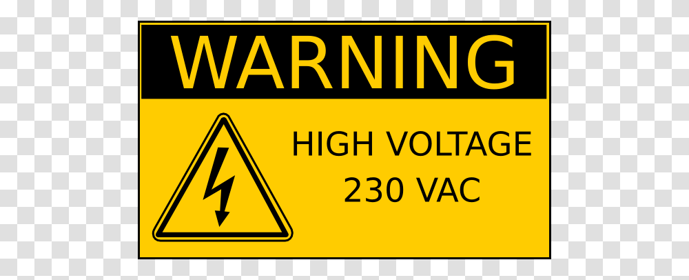 High Voltage, Sign, Road Sign Transparent Png
