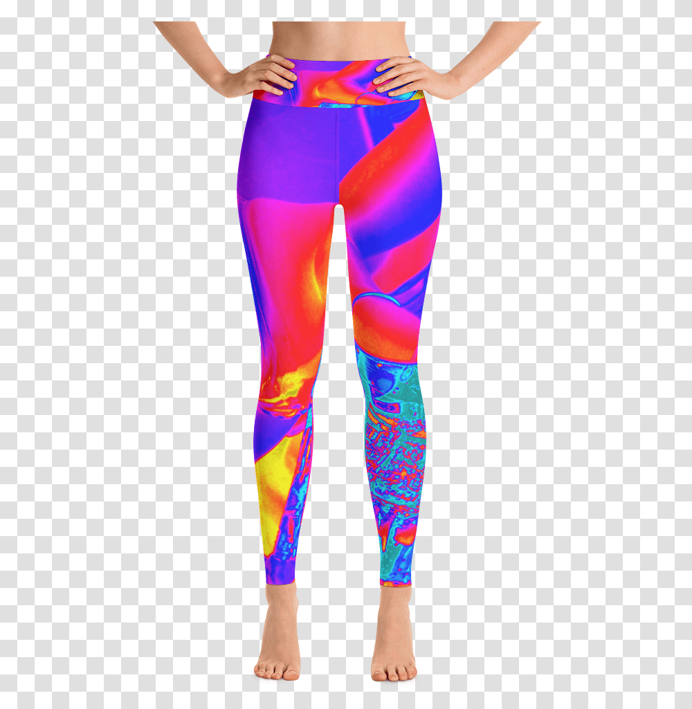 High Waisted Compression Leggings, Pants, Apparel, Tights Transparent Png