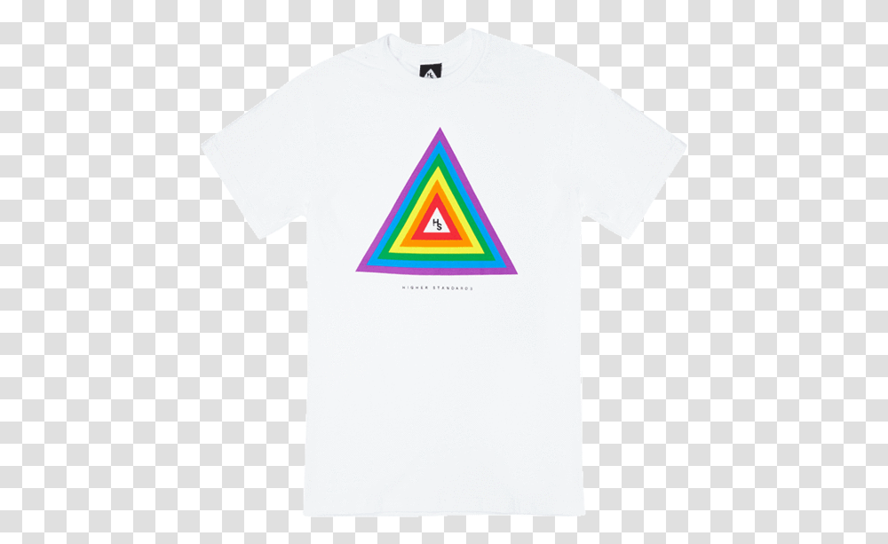 Higher Standards Pride Concentric Triangle Tee Short Sleeve, Clothing, Apparel, T-Shirt Transparent Png