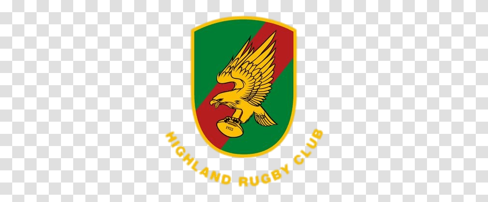Highland Rugby Logo Stickpng Highland Rugby Club Logo, Armor, Shield, Bird, Animal Transparent Png