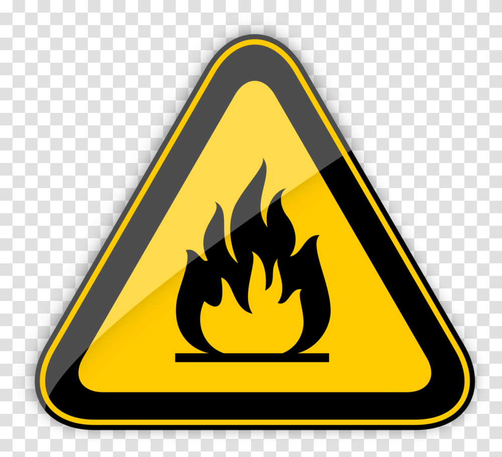 Highly Flammable Warning Sign Clipart Bio Hazard Sign, Road Sign, Triangle Transparent Png