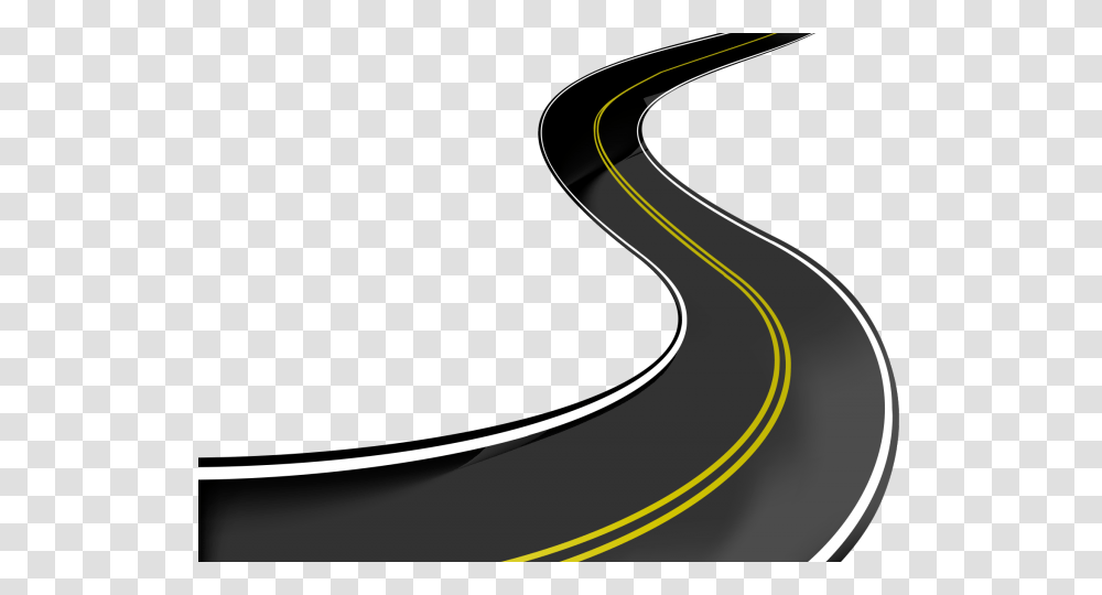 Highway Clipart Curve Road Long Road Curved, Freeway, Overpass, Intersection Transparent Png