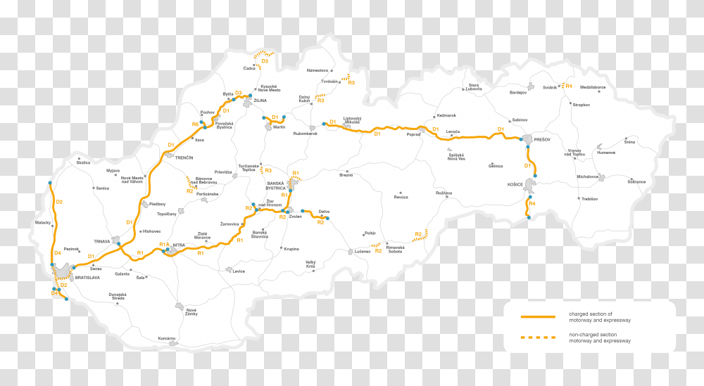 Highway Vignettes Slovakia, Map, Diagram, Plot, Atlas Transparent Png