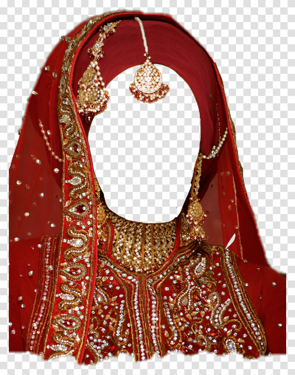 Hijab India Indian Sari Saree Wedding Hijab Idea With Earring, Apparel, Accessories, Accessory Transparent Png