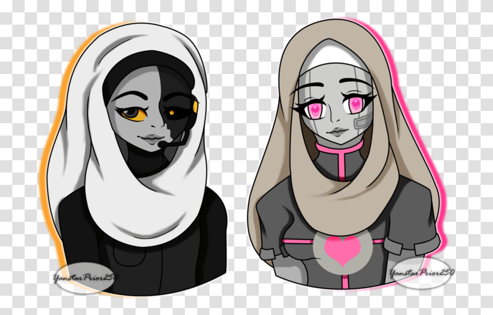 Hijabae Glados And Companion Cube Cartoon, Clothing, Hood, Helmet, Shooting Range Transparent Png