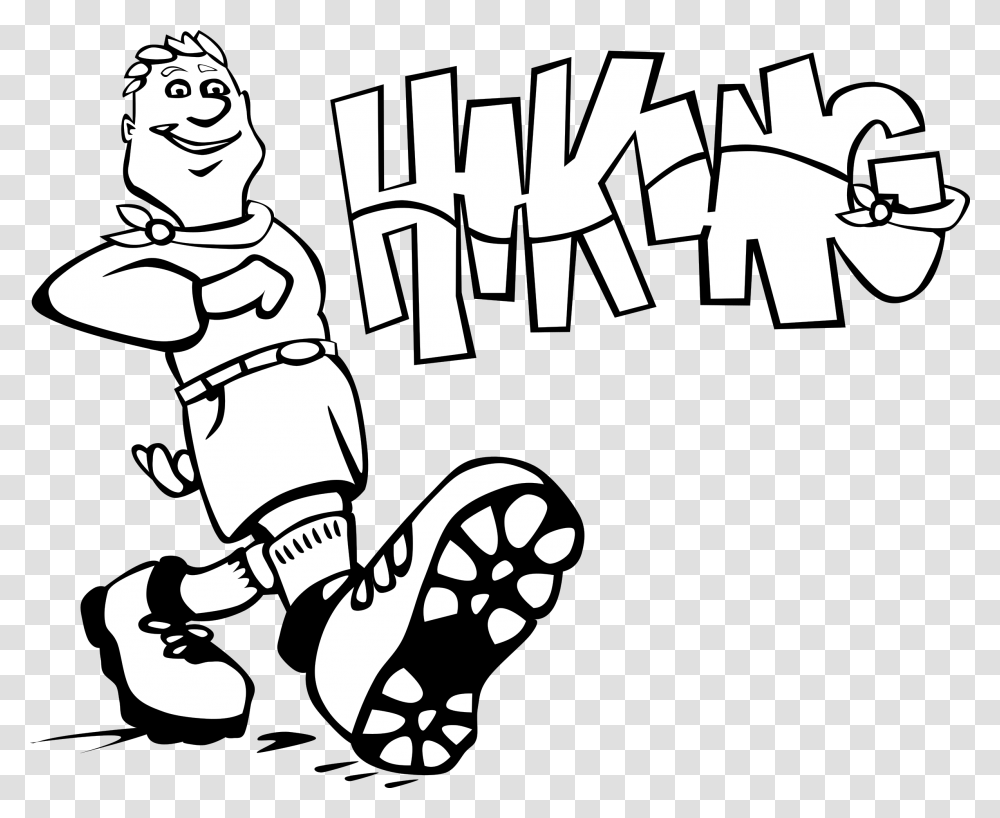 Hike Clipart Black And White, Person, Human, Astronaut, Stencil Transparent Png