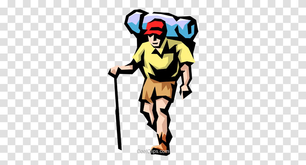 Hiker Royalty Free Vector Clip Art Illustration, Ninja, Cane, Stick Transparent Png