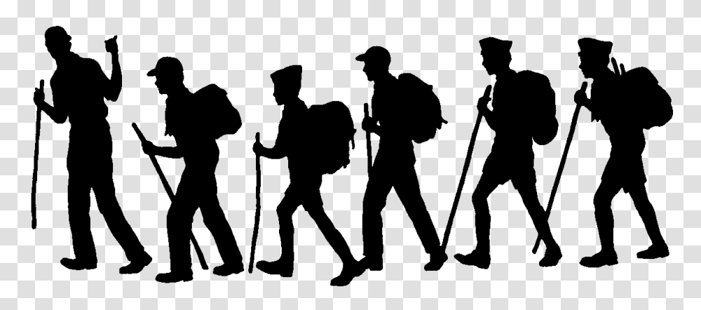 Hikers, Person, Human, Silhouette, Tripod Transparent Png