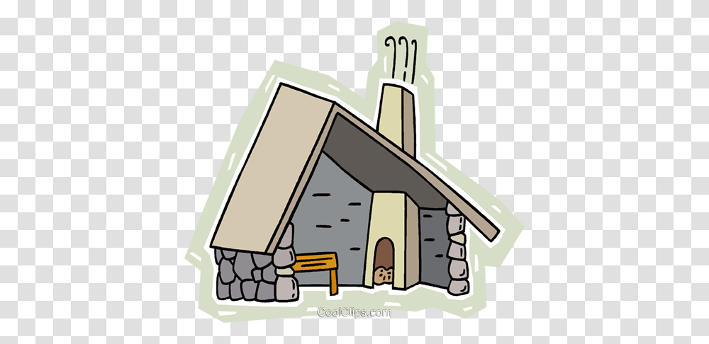 Hikers Rest Lodge Royalty Free Vector Clip Art Illustration, Housing, Building, House, Cabin Transparent Png