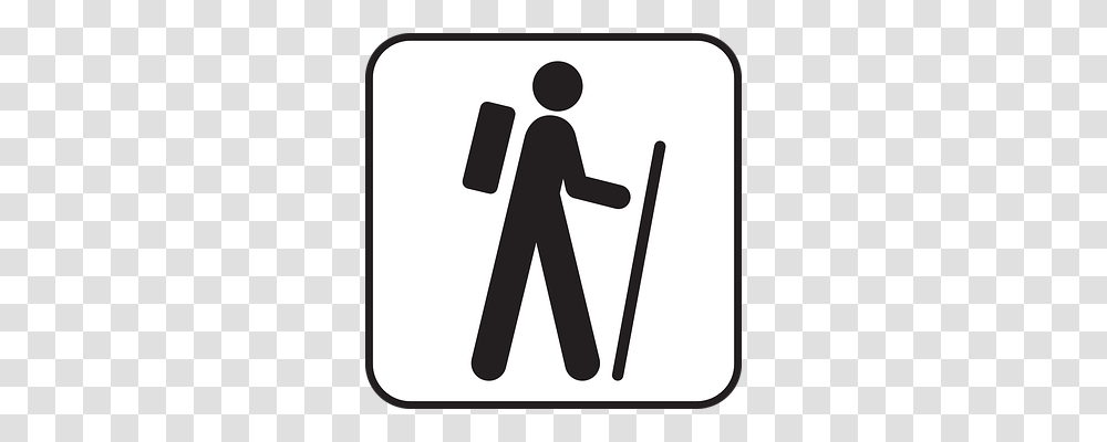 Hiking Symbol, Sign, Road Sign, Person Transparent Png