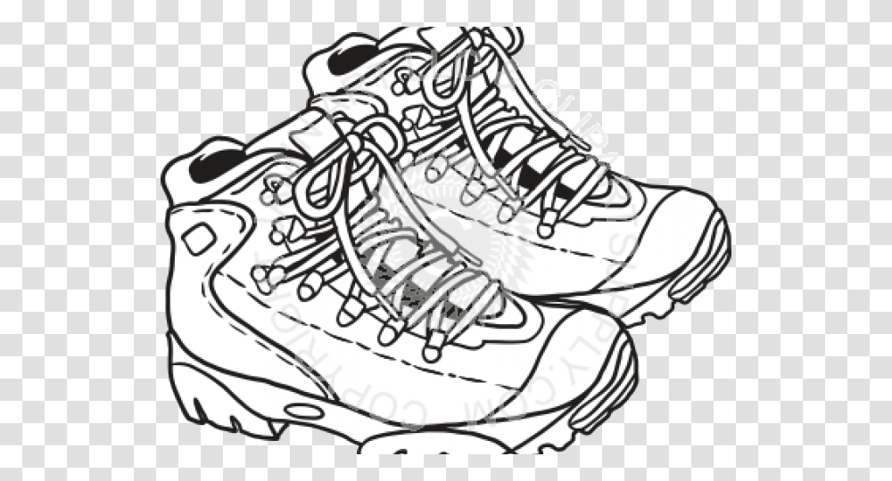 Hiking Boot Cliparts Hiking Boots Clipart Black And White, Apparel, Shoe, Footwear Transparent Png