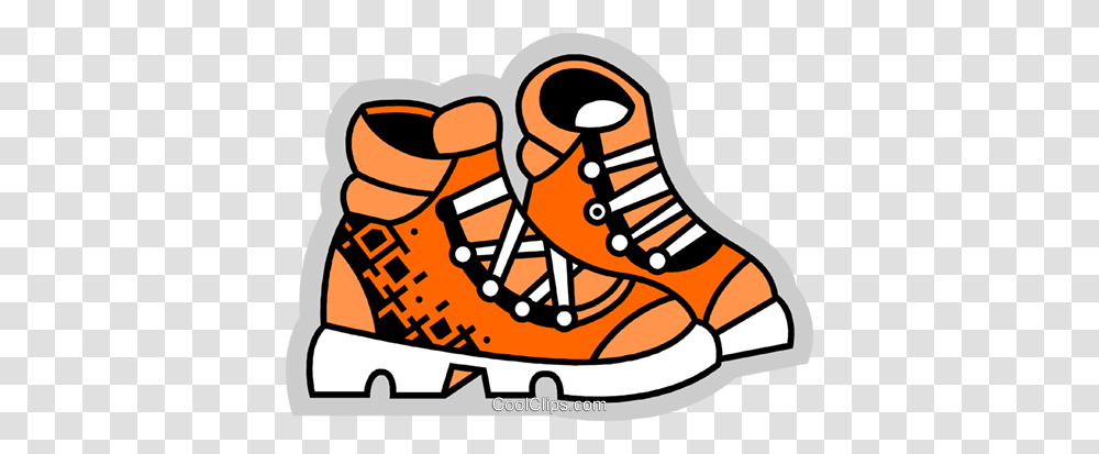 Hiking Boots Royalty Free Vector Clip Art Illustration, Apparel, Footwear, Shoe Transparent Png