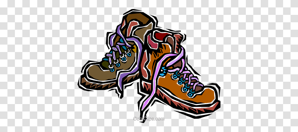 Hiking Boots Royalty Free Vector Clip Art Illustration, Apparel, Footwear, Shoe Transparent Png
