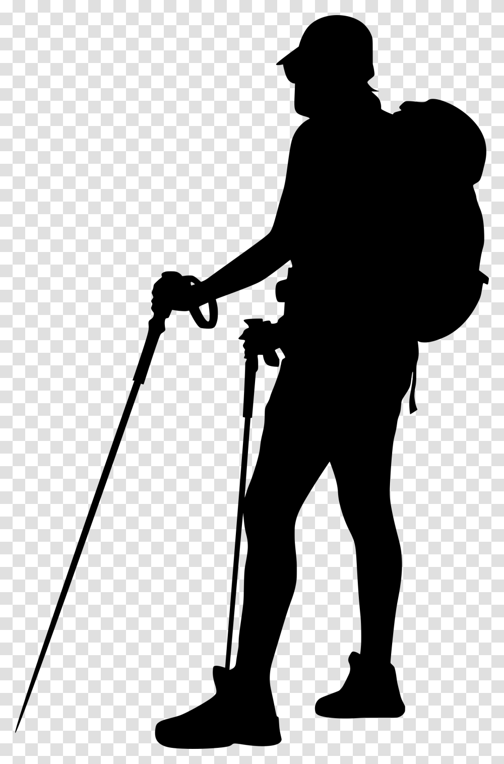 Hiking Silhouette Hiker, Gray, World Of Warcraft Transparent Png