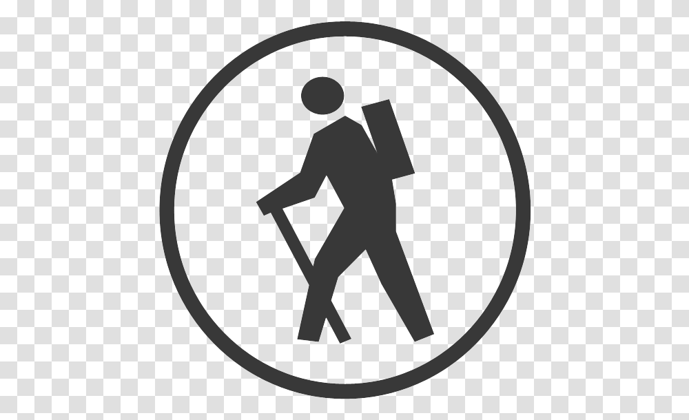 Hiking Trail Sign Clipart, Pedestrian, Logo, Trademark Transparent Png