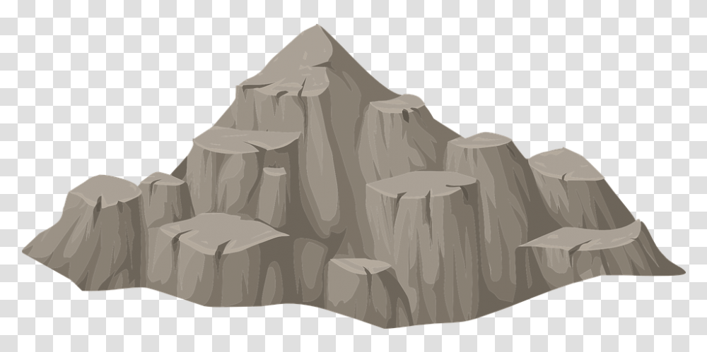 Hill Mountain Animation, Tree Stump, Tent, Rock Transparent Png