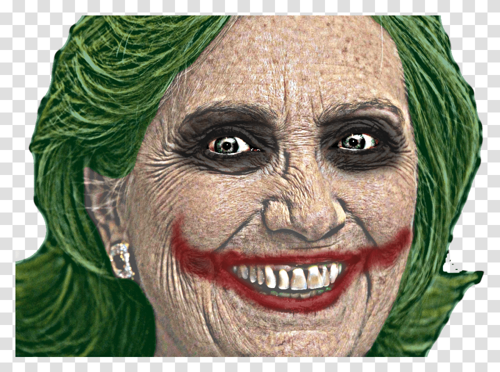 Hill The Joker Hillary Clinton, Face, Person, Human, Head Transparent Png