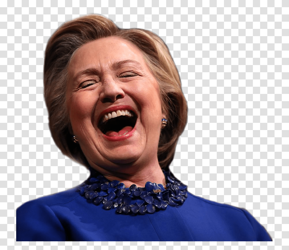 Hillary Clinton After Elections Download Hillary Clinton For President 2020, Face, Person, Laughing, Necklace Transparent Png