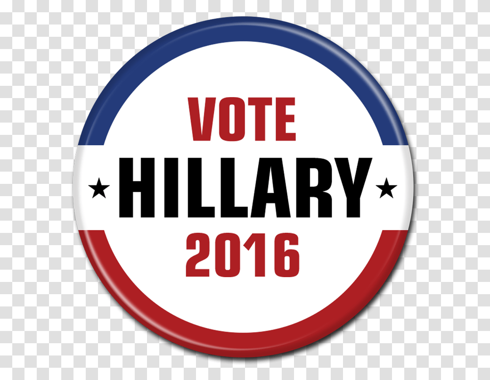 Hillary Clinton Button, Label, Word Transparent Png