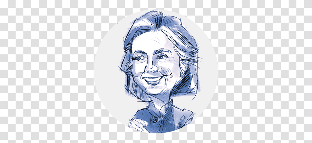 Hillary Clinton, Celebrity, Person, Human, Drawing Transparent Png
