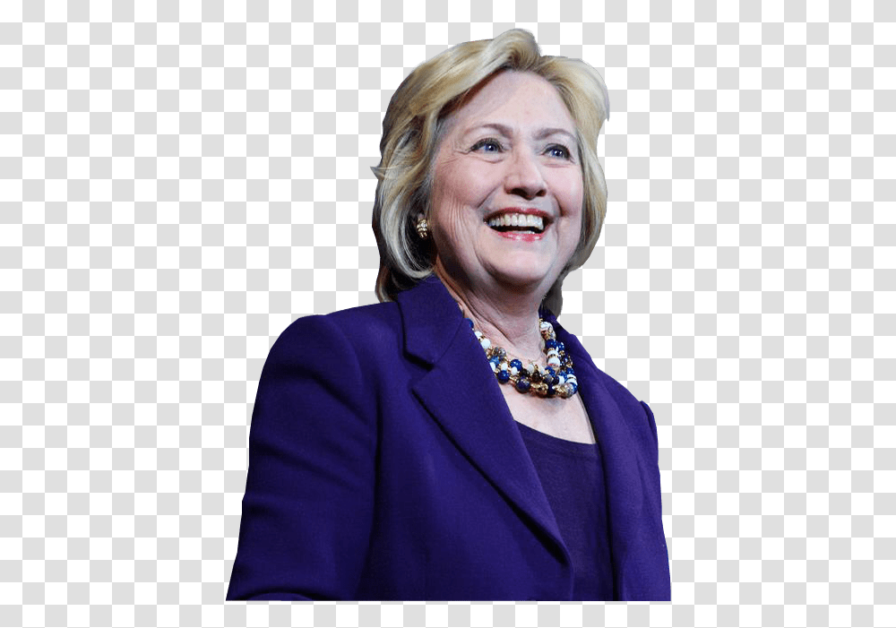 Hillary Clinton Face Hillary Clinton, Person, Audience, Crowd, Necklace Transparent Png