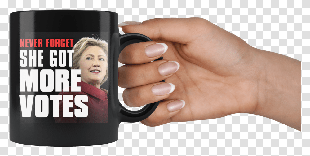 Hillary Clinton Face Mug, Person, Human, Coffee Cup, Finger Transparent Png