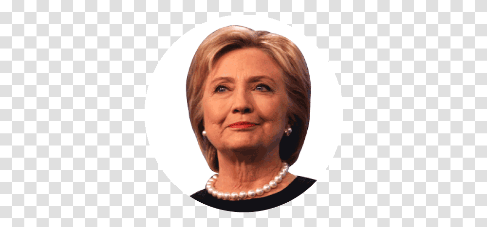 Hillary Clinton Hillary Headshot No Background, Face, Person, Human, Necklace Transparent Png