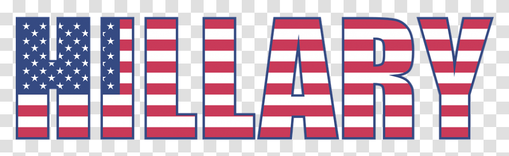 Hillary Clinton Presidential President Elect Name With American Flag, Lighting, Road, Word Transparent Png