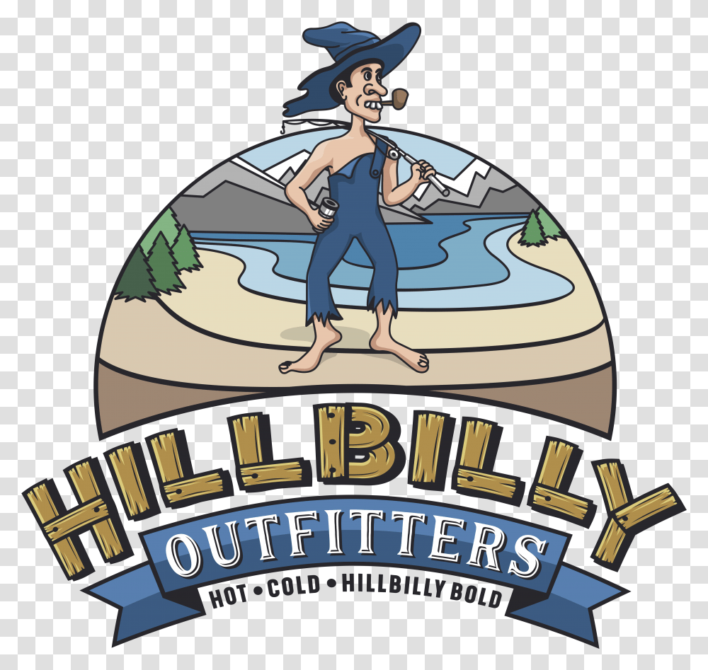 Hillbilly Outfitters Cartoon, Person, Word, Leisure Activities, Text Transparent Png