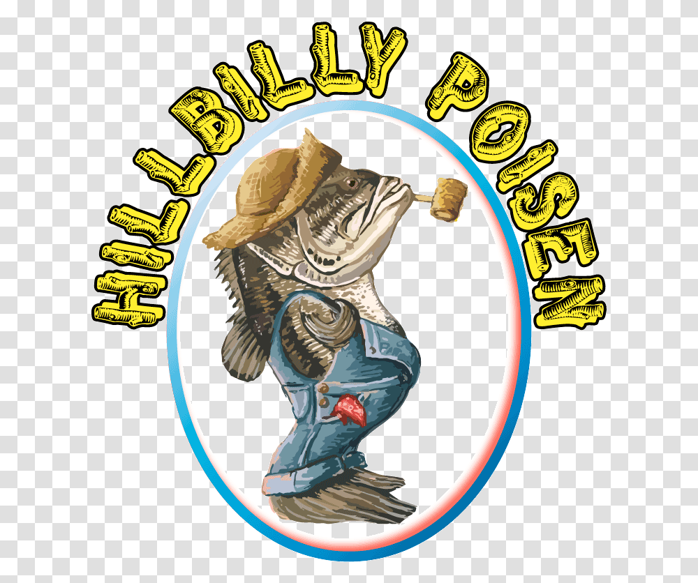 Hillbilly Poisen Fish Camping Cartoon, Logo, Trademark, Person Transparent Png