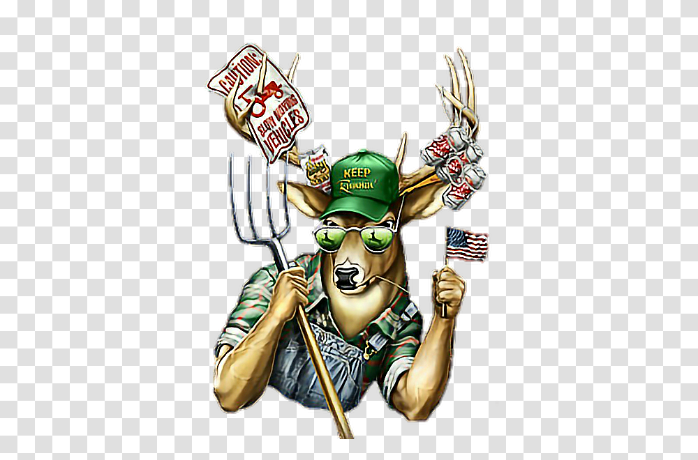 Hillbilly Redneck Hunting Hunters Inbred Deer Animal, Sunglasses, Person, Emblem Transparent Png