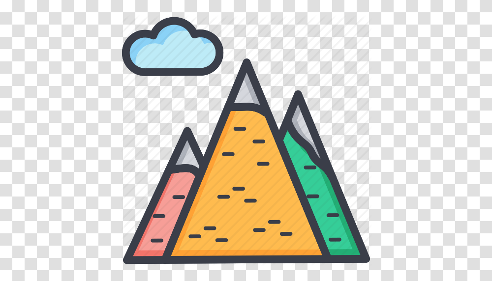 Hills Mountains Nature Snowy Mountains Triangle Shape Icon, Label Transparent Png