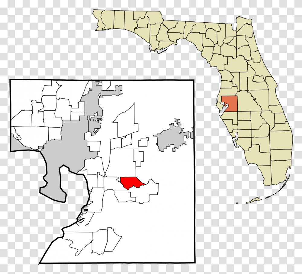 Hillsborough County Florida, Map, Diagram, Plot, Atlas Transparent Png